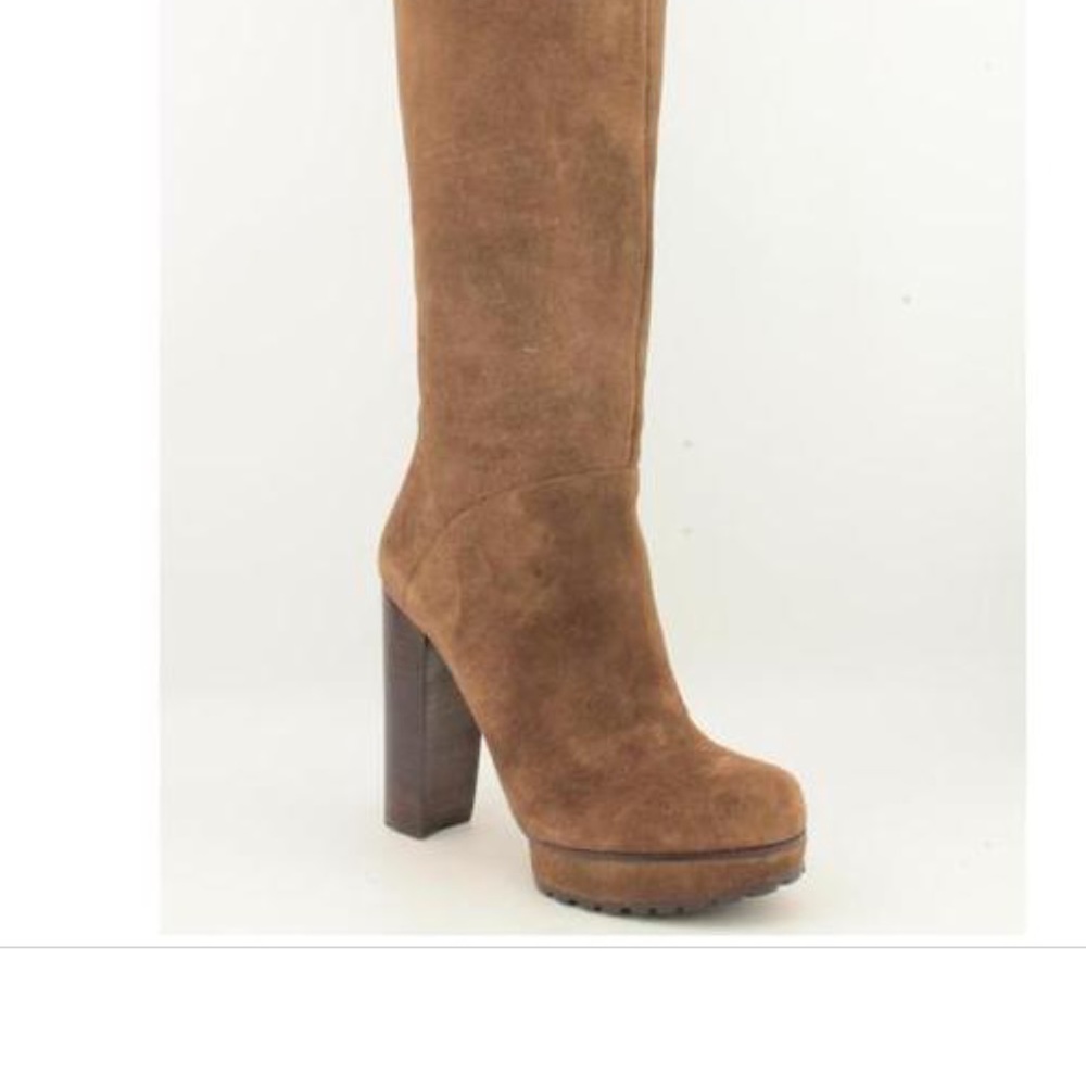 ๐๐๐Super Sexy & Gorgeous Brown suede, platform size 35 boots - Picture 1 of 6
